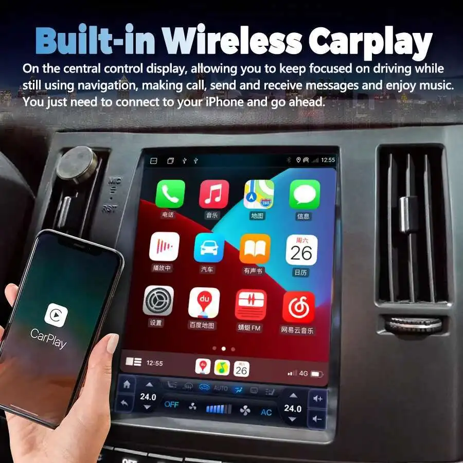 Ips شاشة لإنفينيتي FX35 FX45 2003-2011 اللاسلكية الوسائط المتعددة فيديو بلاي Carplay راديو 2din ستيريو نظام تحديد المواقع رئيس وحدة سيارة أندرويد