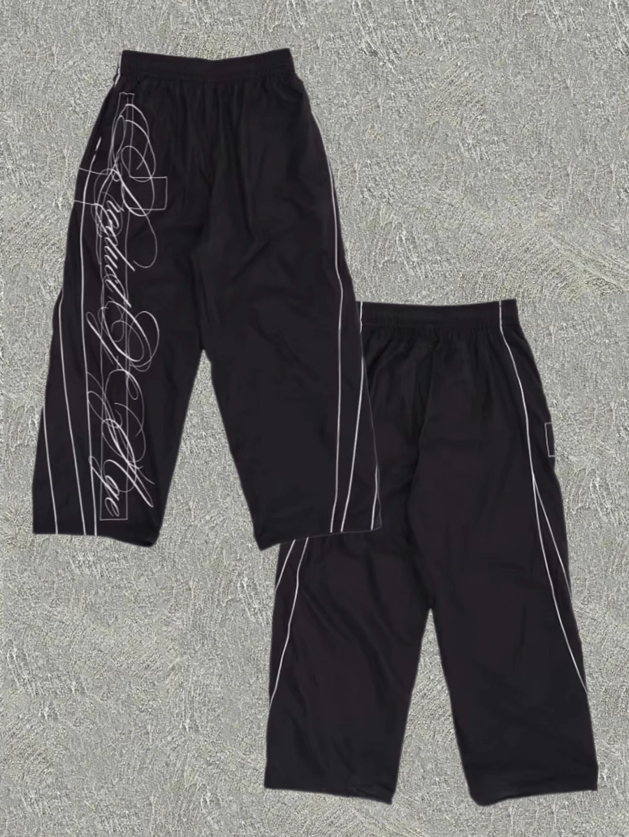 

American Letter Hip-hop Baggy Pants Men Clothing Casual Joggers Sweatpants Women Harajuku Streetwear Gothic Couple Sweatpants