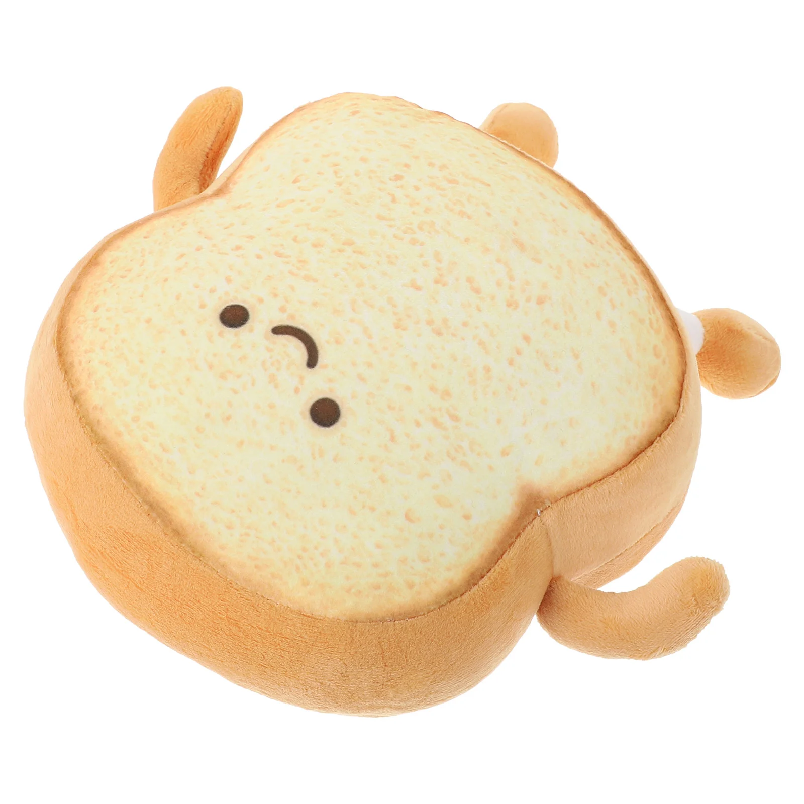 1pc divertente cuscino a forma di Toast peluche per uso domestico adorabile cuscino di peluche