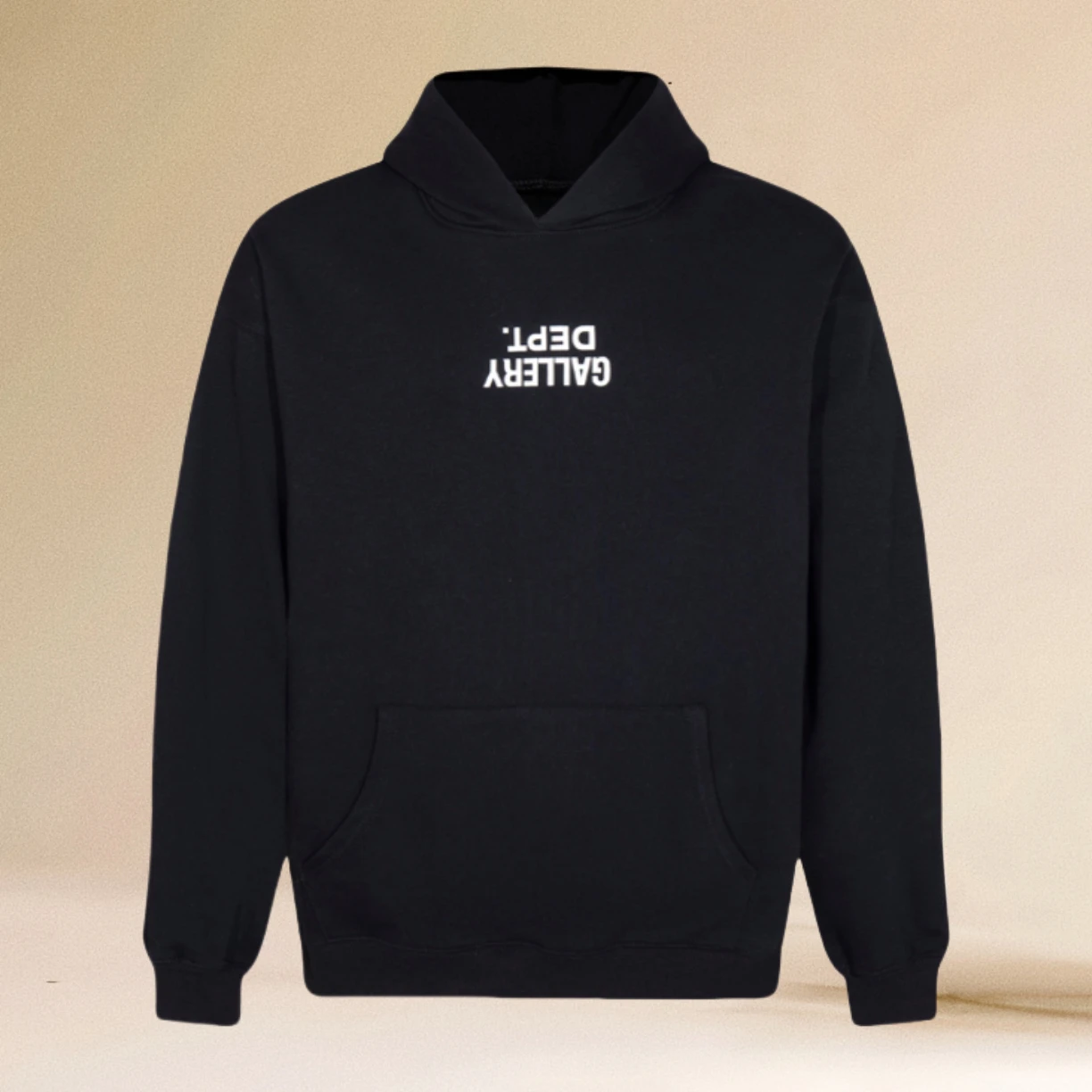 New Gallery Hoodie Dept with Letter Print - European Style Street Fashion - Loose Fit American High Street Cap Sleeve Shirt