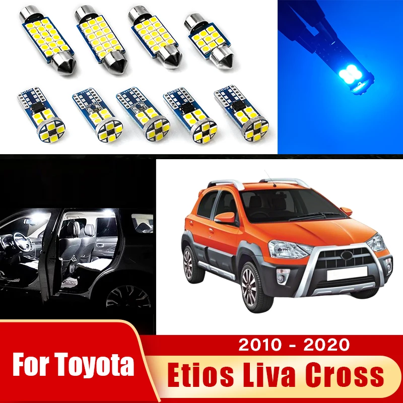 

Car LED Bulbs For Toyota Etios Liva Cross 2010 - 2017 2018 2019 2020 Interior Dome Lamps Trunk License Plate Lights Accessories