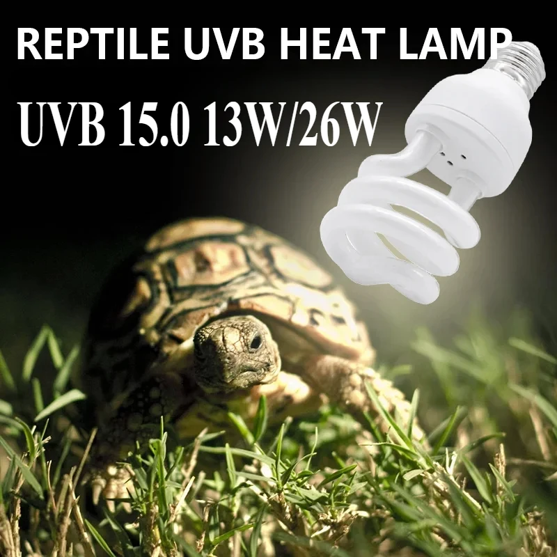 

NOMO Reptile UVB Heating Lamp Bulb 13/26W 110V/240V Calcium Supplement Lamps Bulbs Reptiles Box Lighting for Snake Lizard Turtle