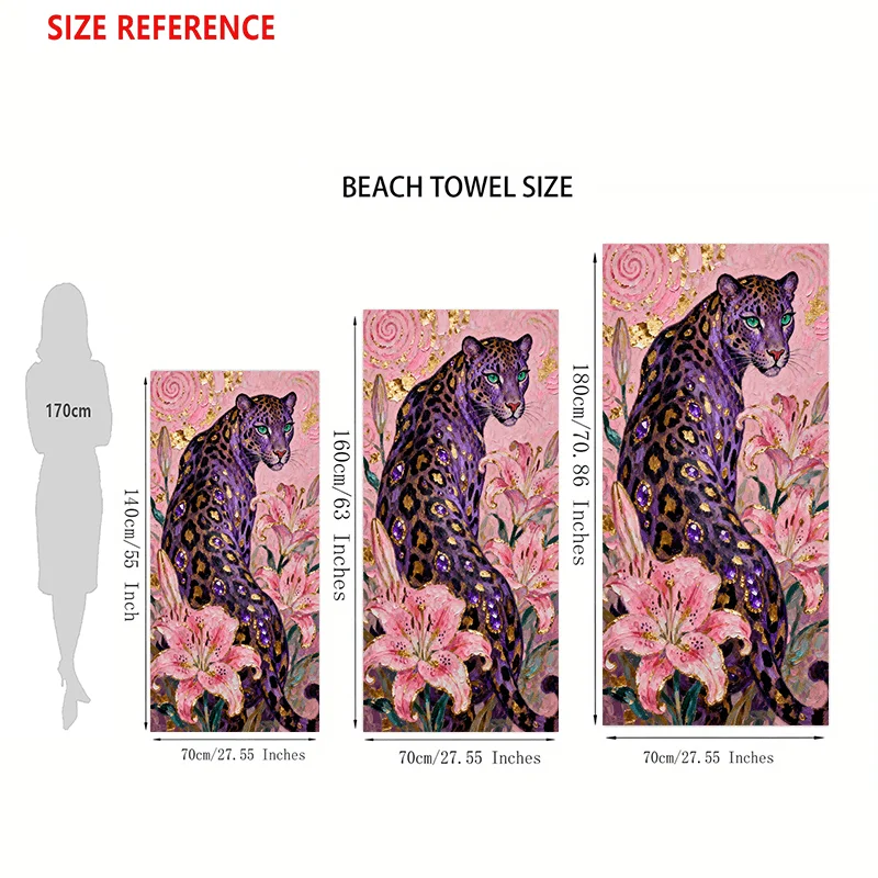 Adorable Cat Print Beach Towel for Summer Pool Beach Resort Vacation Novelty Gift Cute Bath Mat Tropical Family Towel