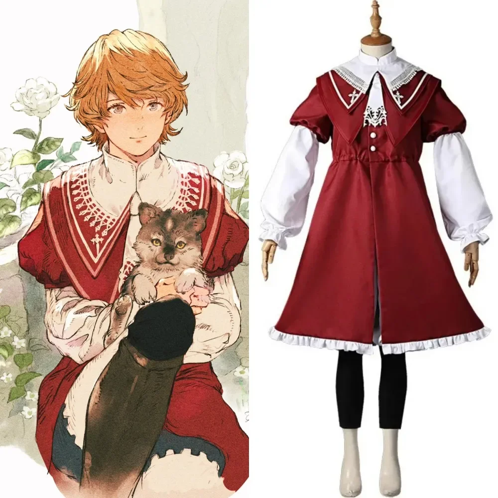 

FF16 Joshua Rosfield Cosplay Costume Fantasy Red Coat Pants Accessories Outfit