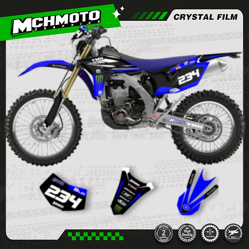 

MCHMFG обтекатель мотоцикла, графический фон, наклейка, клейкие наклейки, наборы для YAMAHA 2012 2013 2014 2015, WRF 450