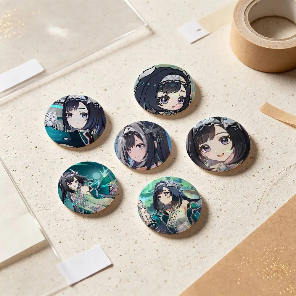 Lan Yan Genshin Impact Badges Button Round Creative Pin Brooch Badge Bag Decor Accessories Fans Collect Friends Gifts