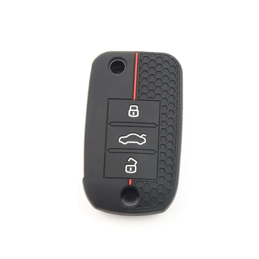 Silicone Car Flip Key Case Cover Bag Shell Protector Keychain Accessories for Roewe RX5 MG3 MG5 MG6 MG7 MG ZS GT GS 350 360 750