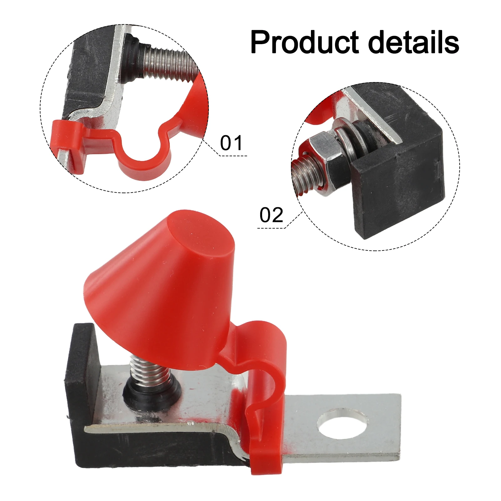 Black Red Fuse Block Kit IP66 Waterproof Fuse Mount Fuse Marine Fuse Block Wear-Resistant Material IP66 Waterproof