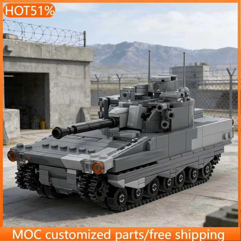 Modèle de char militaire 564 pièces strf 9040 56 Bill MOC, blocs de construction modulaires personnalisables, jouet créatif pour enfants, cadeau de festival DIY