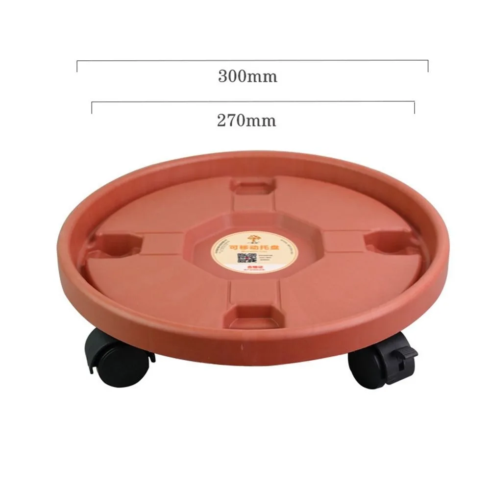 Heavy Duty Mobile Flower Pot Stand Universal Casters Round Round Plastic Tray Movable Thickened Flower Pot Wheels Hotel
