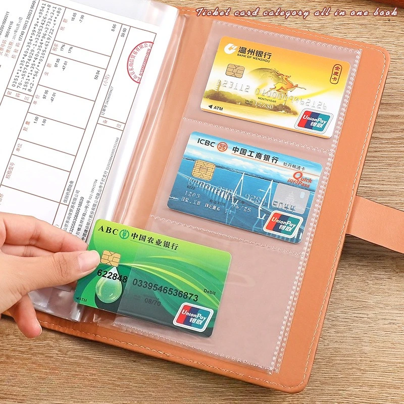 

48 Bill Slots & 24 Card Slots Combination Lock Passbook Bank Document Organizer Receipt Checkbook Certificate Vault Secure Case