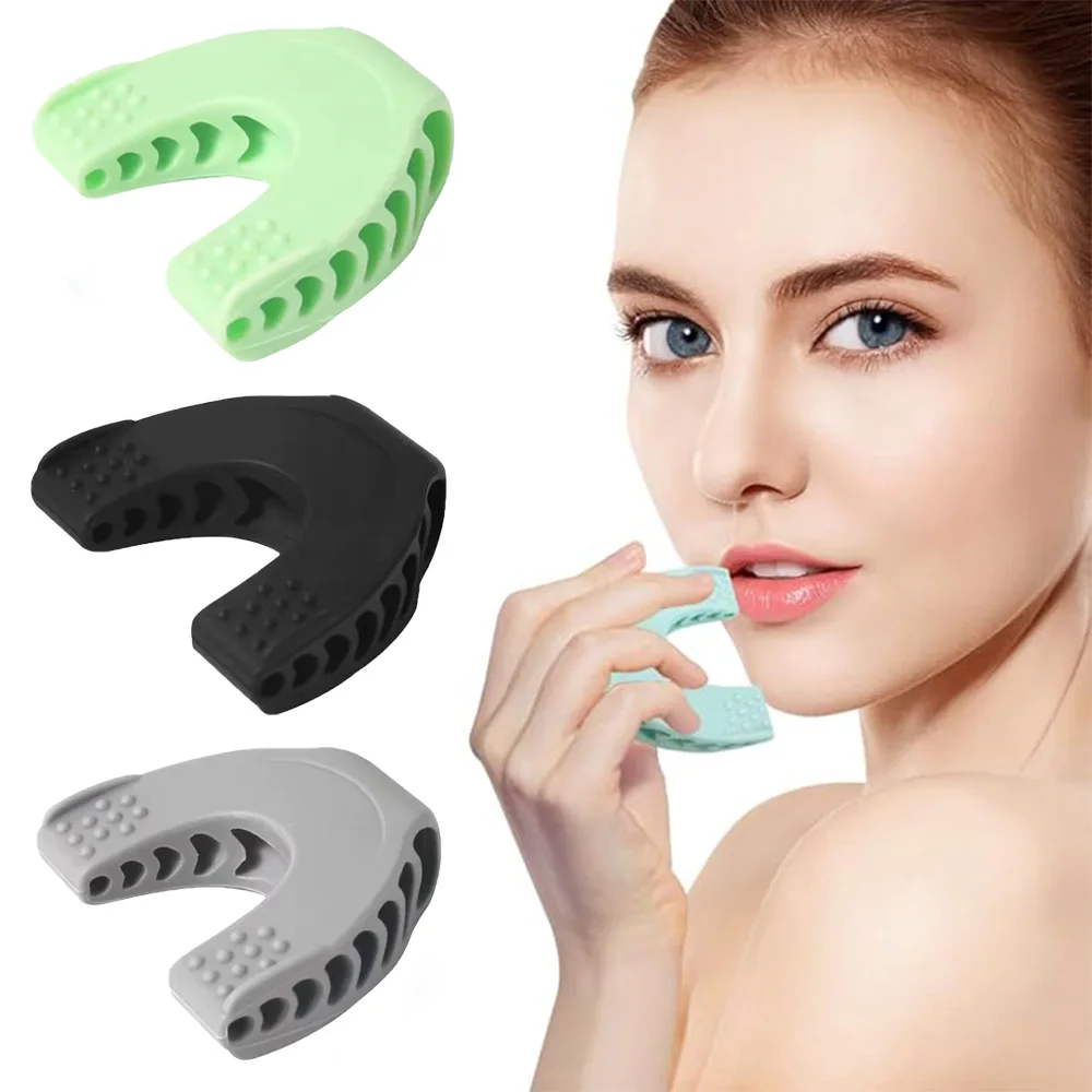 U Shape Facial Jaw Exerciser and Neck Tight Jawline, Suitable for Men and Women's Facial Muscle Double Chin Silicone Exercise