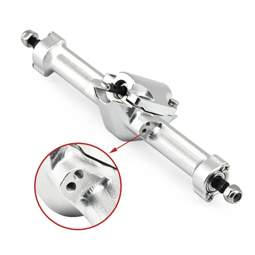 RC Crawler Metal 6X6 Central Axle Part 1/30 Scale for SCX30 Widened +8mm Single Side +4mm customizable size RC Car Mod Accessory