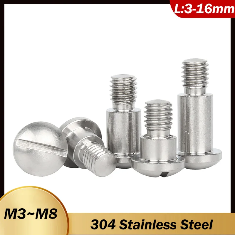 GB946 M3 M4 M5 M6 M8 304 Stainless Steel Spherical Bearing Bolts Slotted One-word Slot Positioning Shoulder Step Screws