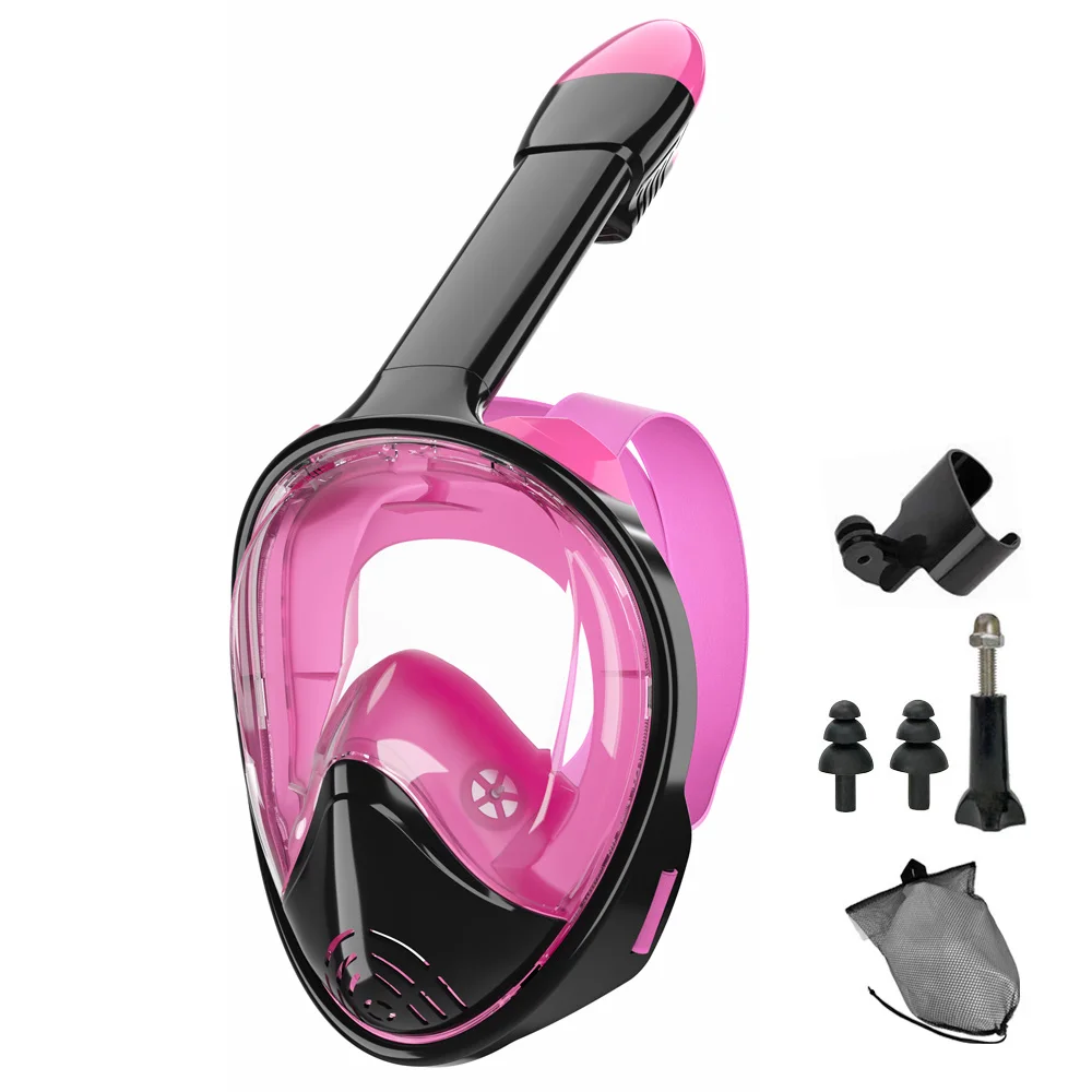 Professionelle Schnorchel-Tauchmaske, Unterwasser-Scuba-Vollgesichts-Schnorchelmaske, Anti-Beschlag-Brille für Kinder und Erwachsene, Schwimmausrüstung – Detail 11