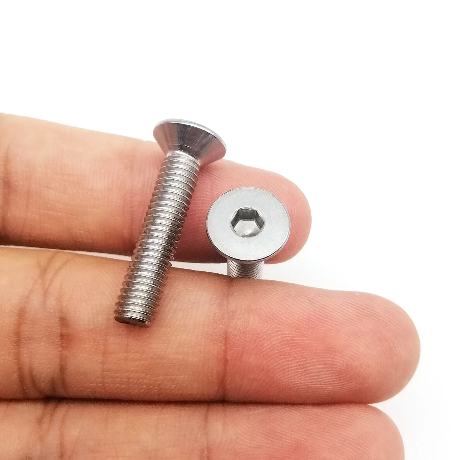 5/10/50 قطعة M1.6 M2 M2.5 M3 M4 M5 M6 M8 304 A2-70 مسدس من الفولاذ المقاوم للصدأ عرافة المقبس رئيس شقة غاطسة الترباس المسمار L = 3-150 مللي متر #5