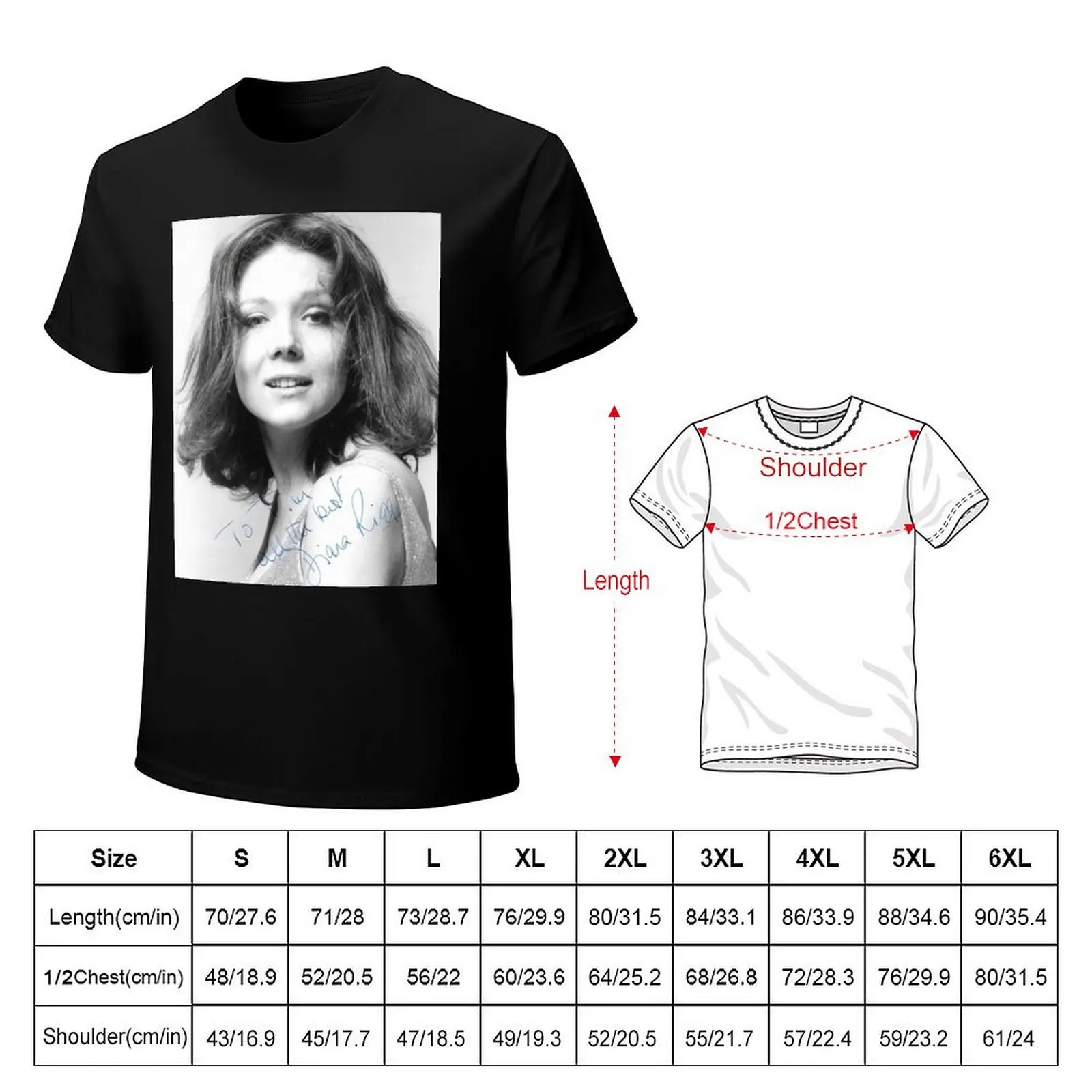 Diana Rigg Signed T-Shirt Essential Solid Color T-Shirt
