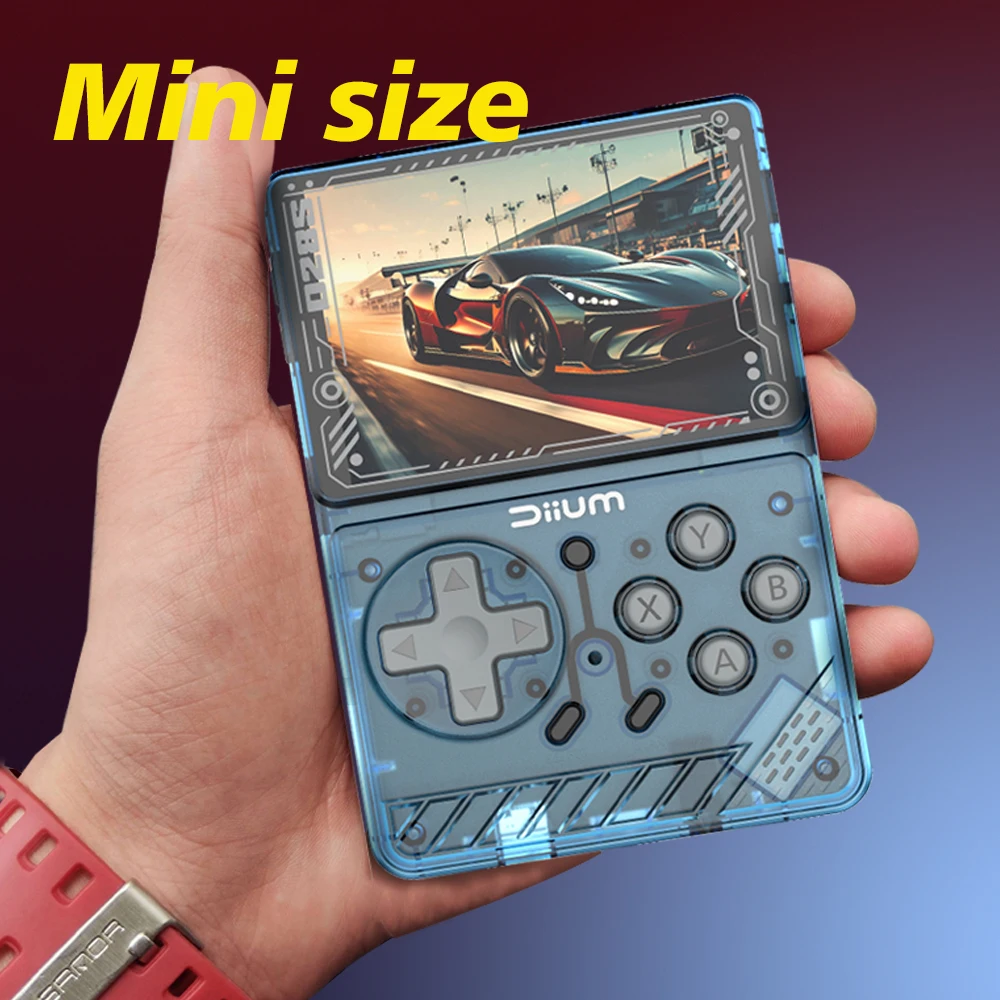 

Мини-ручная игровая консоль RK3326 с чипом 2,8-дюймовый IPS-экран, портативный карманный игровой плеер для GBA PS1 GB PSP, несколько эмуляторов