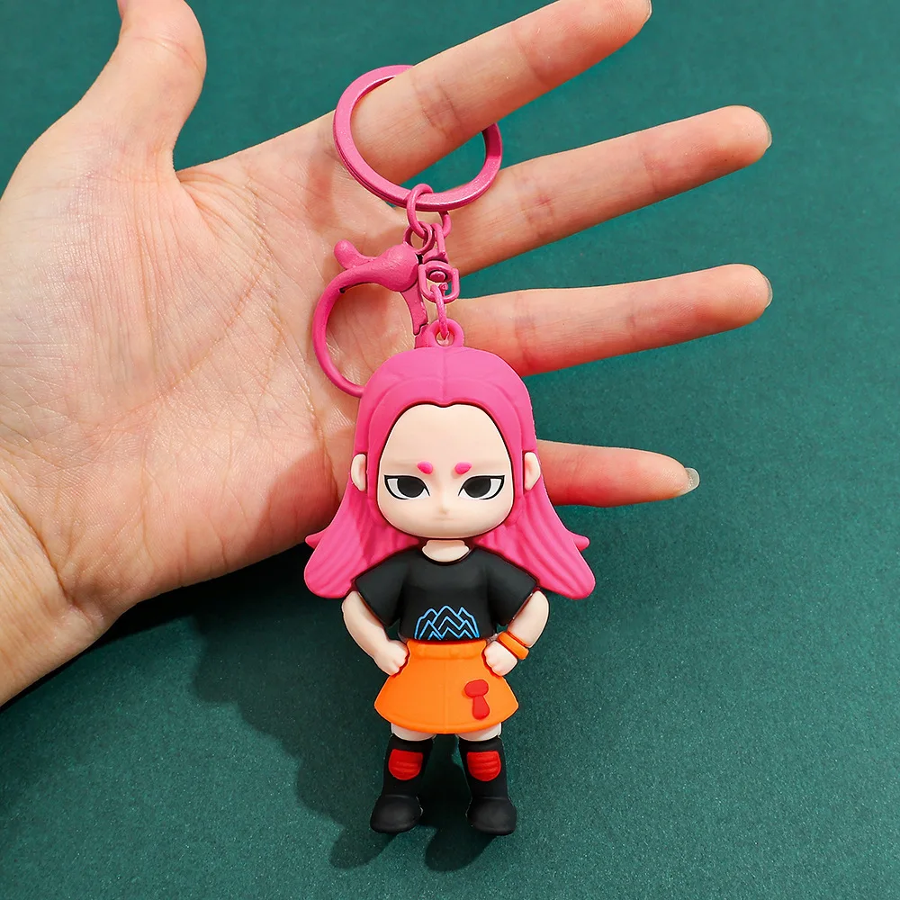 Novo k pop demônio bonecas chaveiro brinquedos kawaii anime brinquedo pvc mochila pingente crianças aniversário presentes de natal