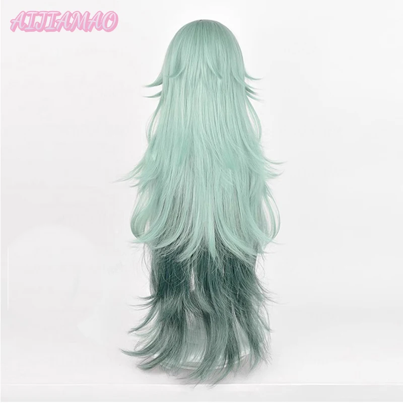 Parrucca Cosplay di alta qualità Takatsuki Sen Anime 95cm lunghi capelli ricci sfumati verdi capelli resistenti al calore parrucche donna festa di Halloween