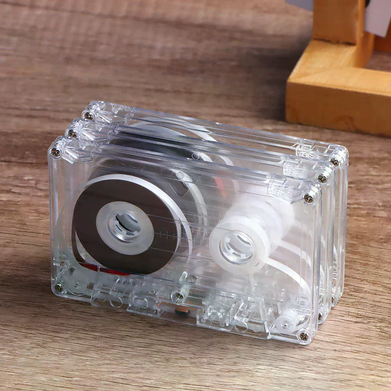 Lege cassetaudiorecorder, standaardcassette, magnetische tape van 45/60/90 minuten, wordt geleverd met doorzichtige opbergdoos.