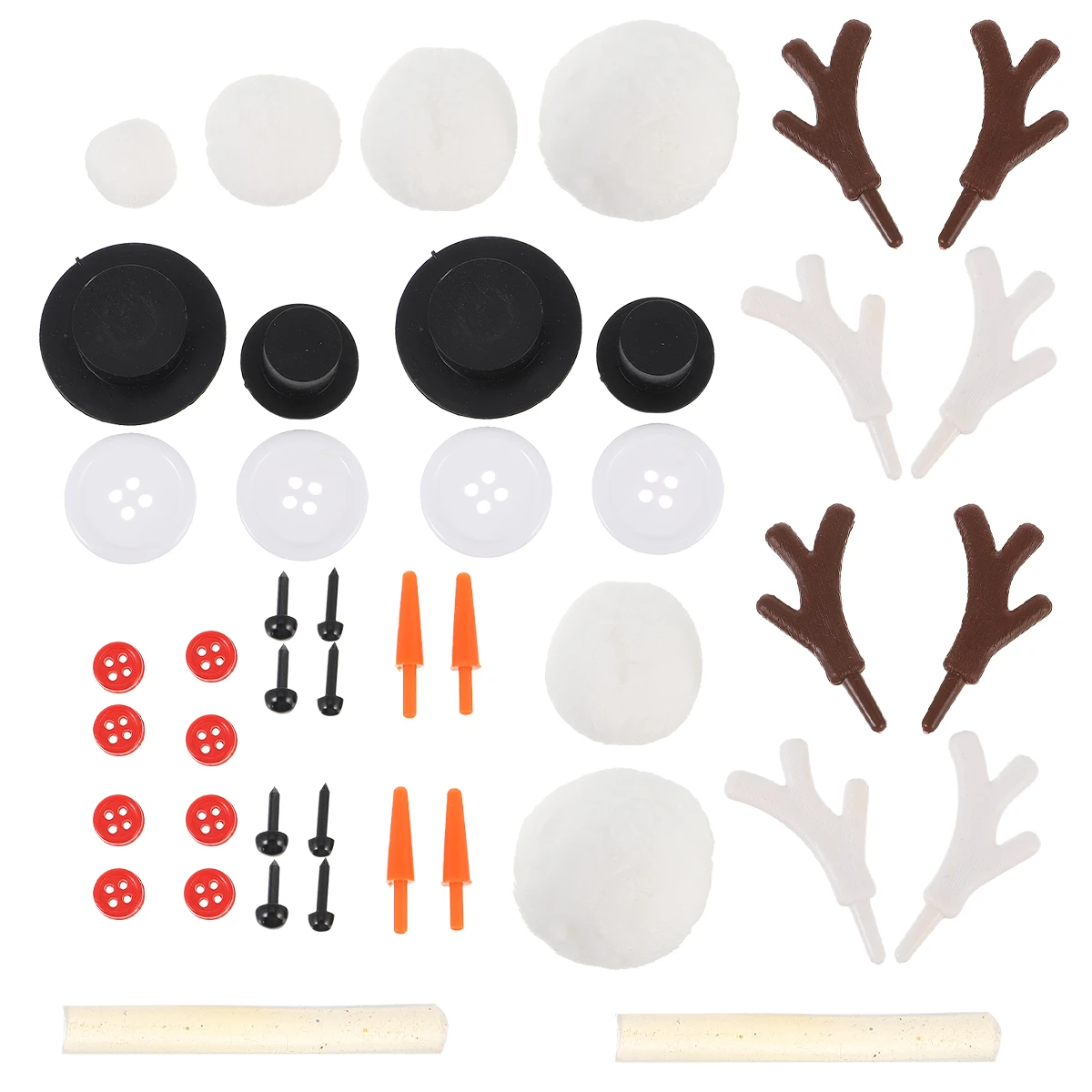 

46pcs Snowman DIY Material Kit Creative Ornaments for Christmas Decorations Reusable Craft Supplies Family Fun