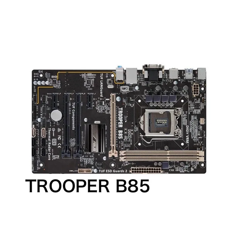 For ASUS TROOPER B85 Motherboard 16GB LGA 1150 DDR3 ATX B85 Mainboard 100% Tested OK Fully Work Free Shipping