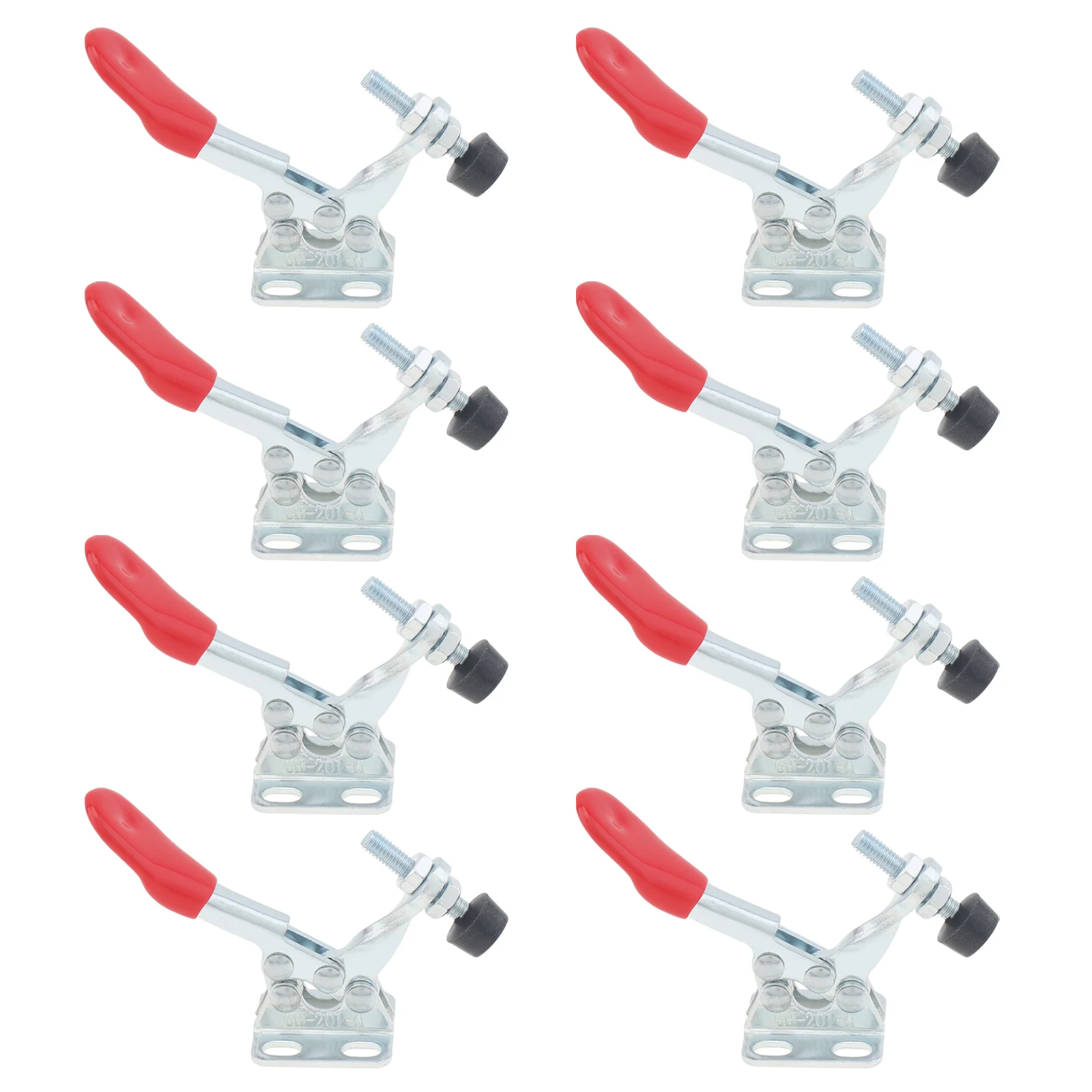 

8pcs/set 201A Toggle Clamp Quick Release Horizontal Toggle Clamp Set for Woodworking 8 Pack 201-A 27KG Hand Clip Tool