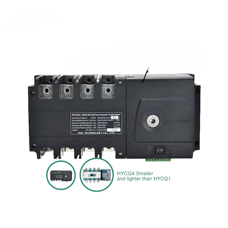 PC Class 400A Automatic Transfer Switch Electrical 250A 4p ATSE Generator AC220V Dual Power Automatic Changeover Switch ATS