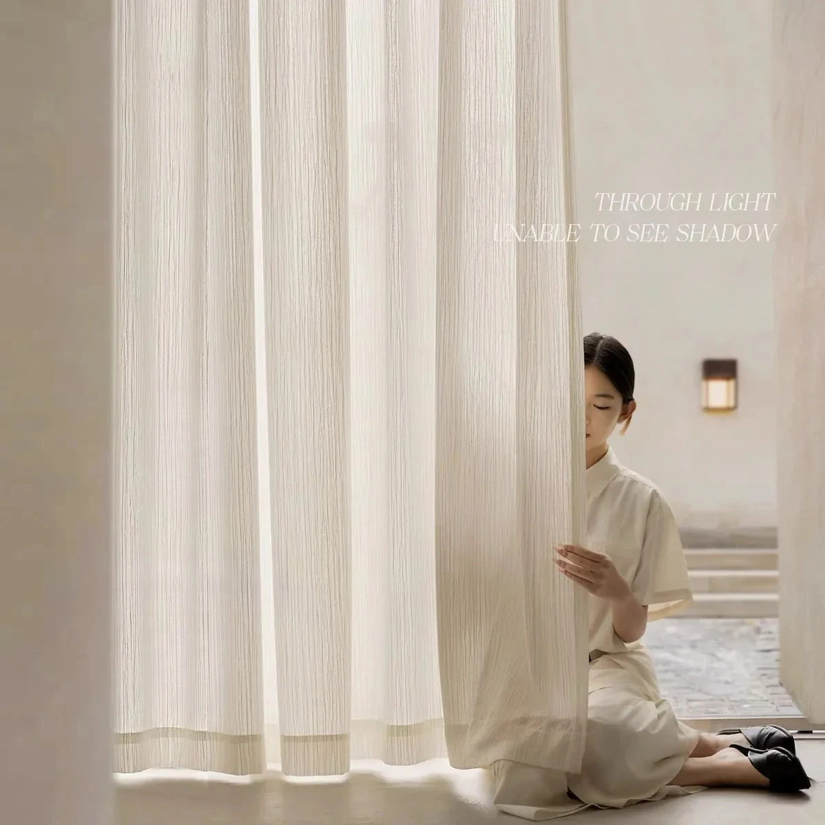 Luxury Voile Window Curtains for Living Room Thick Tulle for Bedroom Drape Insulated Shade Cover Home Semi Sheer Privacy Curtain