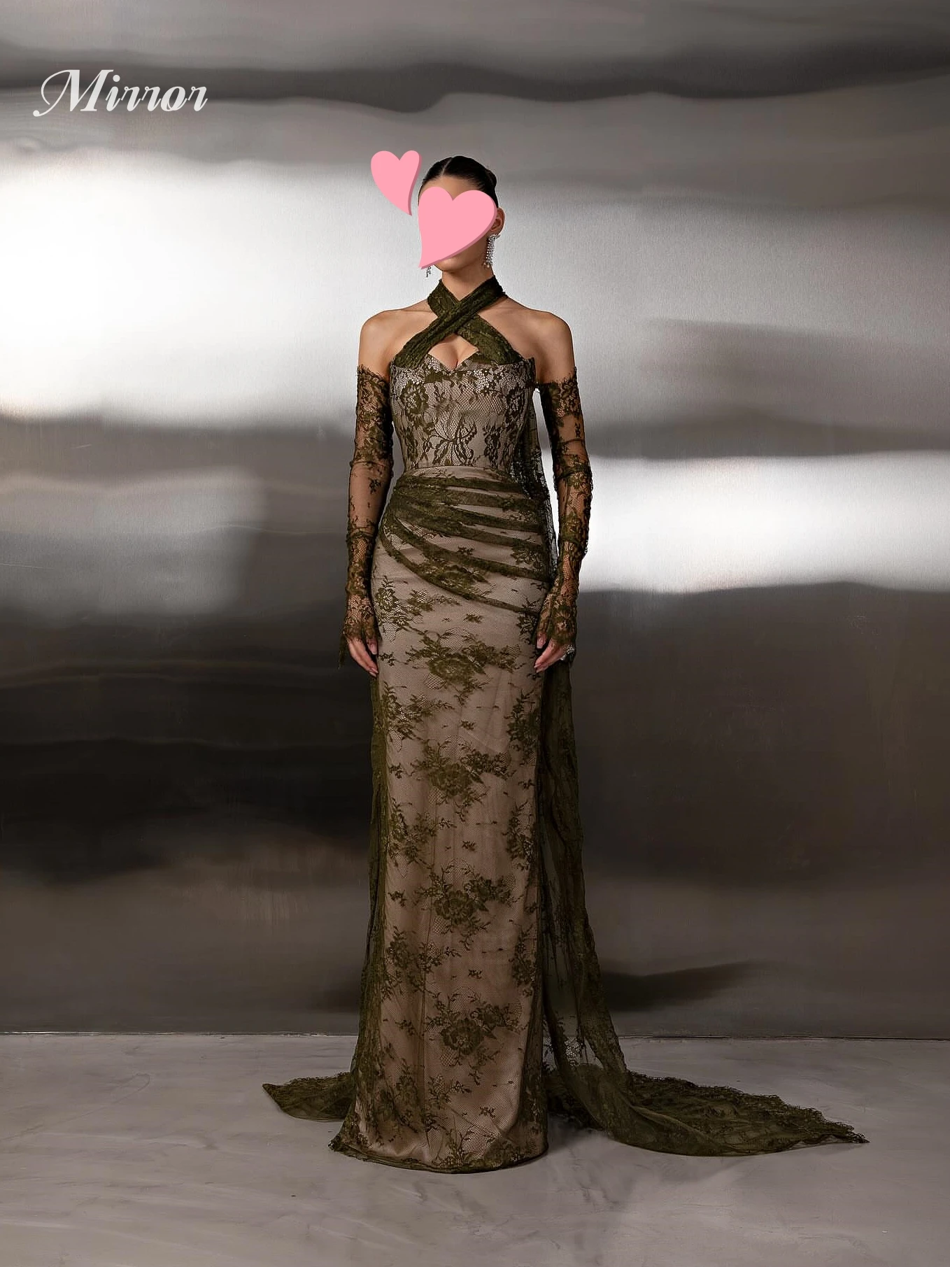 Mirror Dress Elegant Vintage Sweet Green Ruffle Lace Ribbon Stylish Customize Formal Occasion Prom Dress Evening Party Gowns