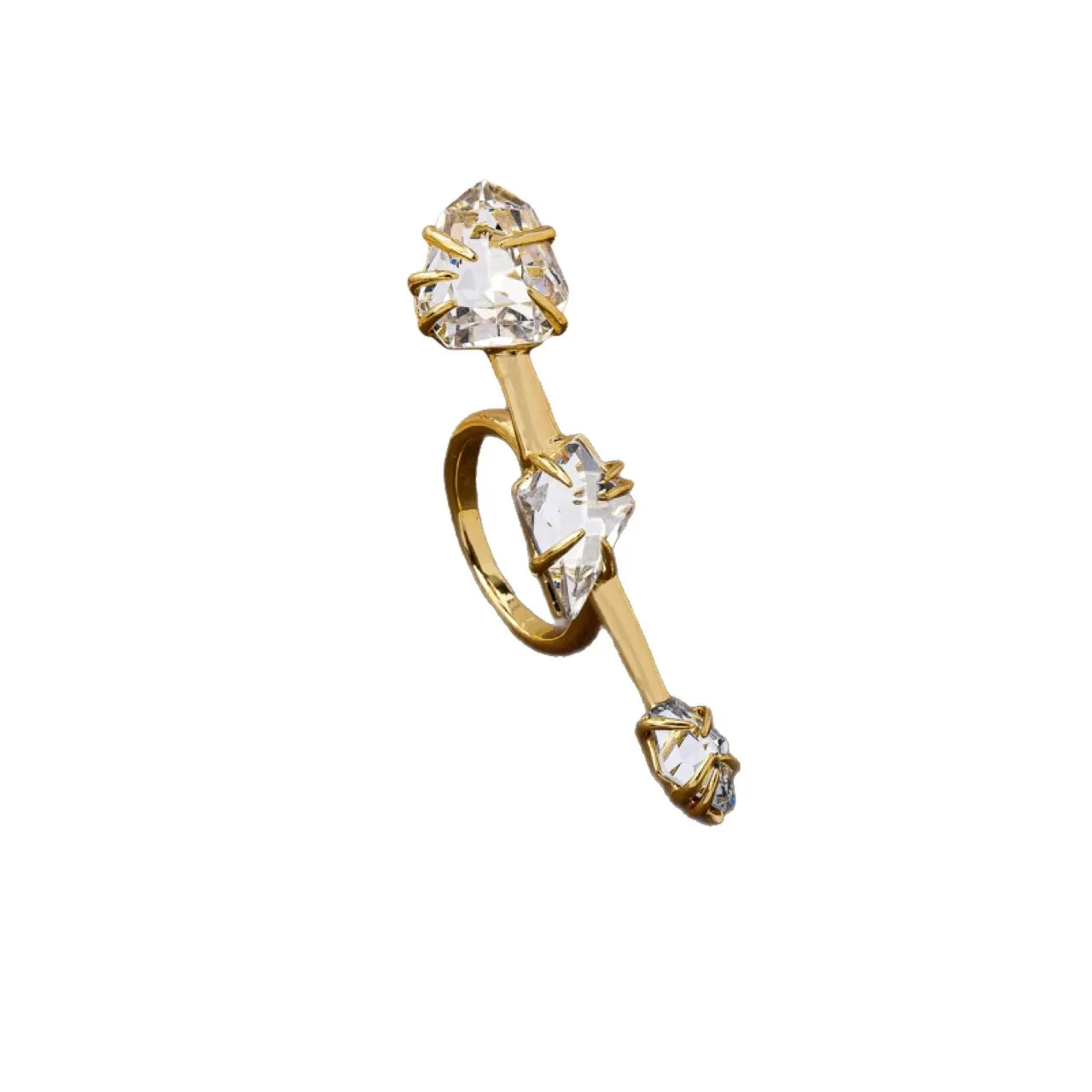 الشهيرة مصمم شخصية الفولاذ المقاوم للصدأ خاتم الزمرد الماس غير النظامية الأحجار الكريمة فنجر الفرقة المجوهرات الفاخرة طبق الاصل بالجملة #5