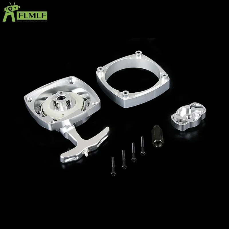 Alloy CNC Super Easy Pull Starter Set Magnetic Flywheel Machining-Free for 1/5 HPI ROFUN ROVAN KM BAJA LT FG GoPed RedCat Rc Car