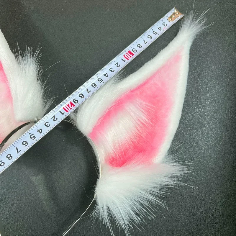 Handmade Beast Animals Animen Cosplay Prop Cat Wolf Ahri Fox Anime Cosplay New Headwear Big Ears Halloween Costume Accessory