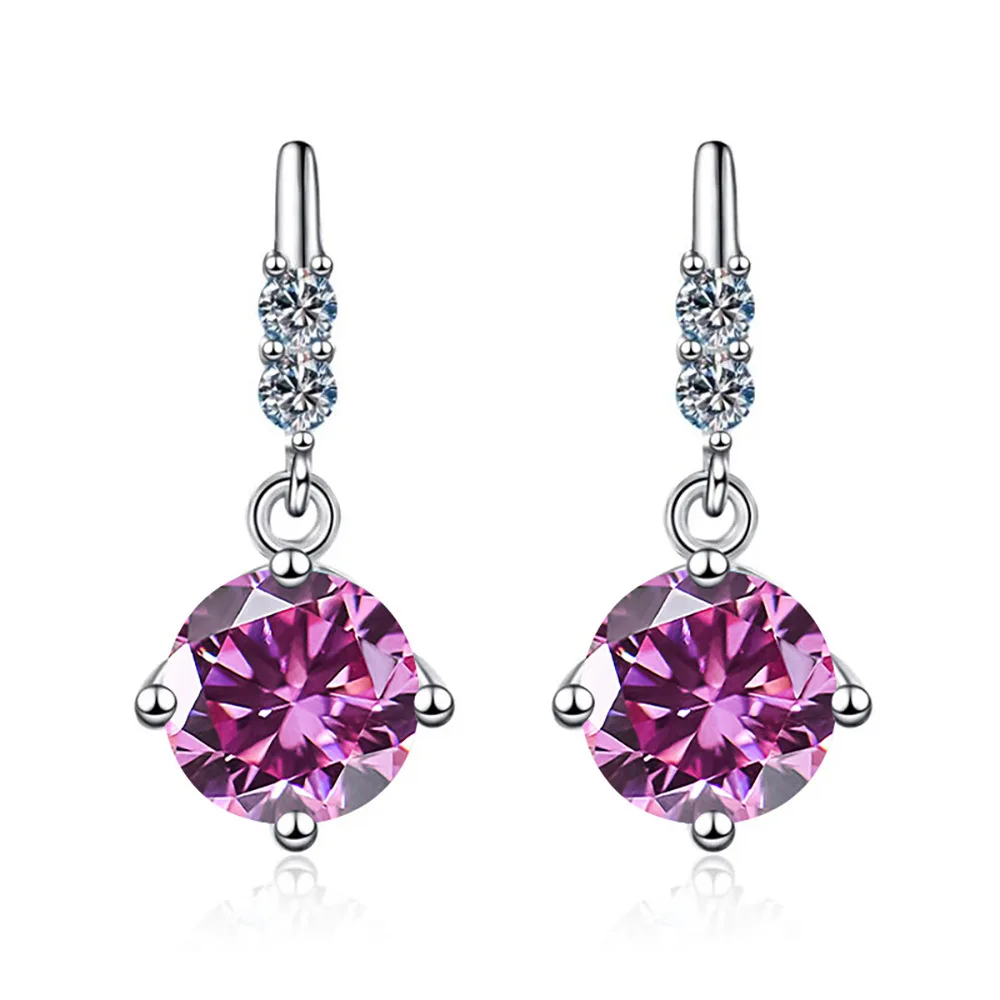 

5MM/6.5MM women moissanite drop earring for charm lady silver 925 jewelry female dating party gift earring jewelry with gra