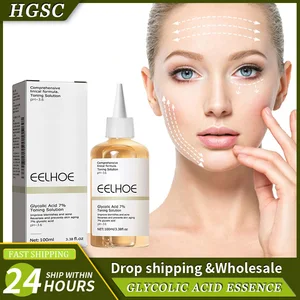 100ml Larutan Pengencang Asam Glikolat Penghilang Jerawat Biasa Mengangkat Kerutan Pengencang Hadiah Perawatan Wajah Bercahaya Toner Asam Glikolat 10 toner perawatan kulit penjualan terbaik - №