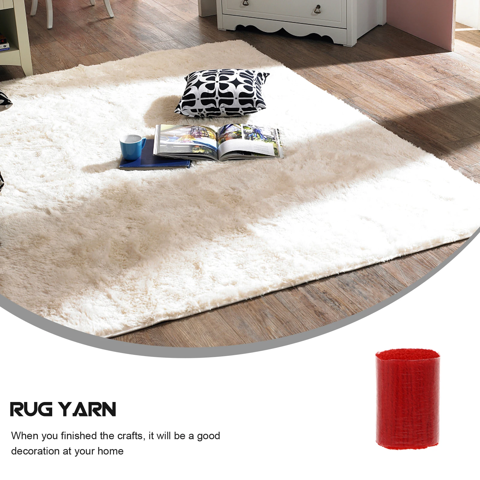 Acrylic Craft Yarn Set For Diy Crochet Rugs Embroidery Latch Hooking Weaving Pre-Cut Wool Thread Kits Fiber Woolen