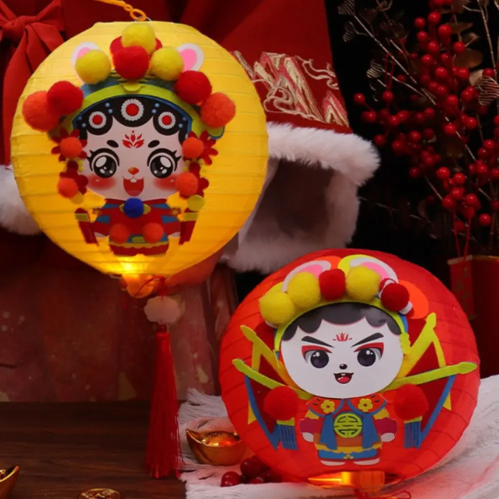 

Cute Chinese Rabbit Lantern Portable Blessing LED Lantern Toys Handmade Traditional Antique Lantern Educational Toy