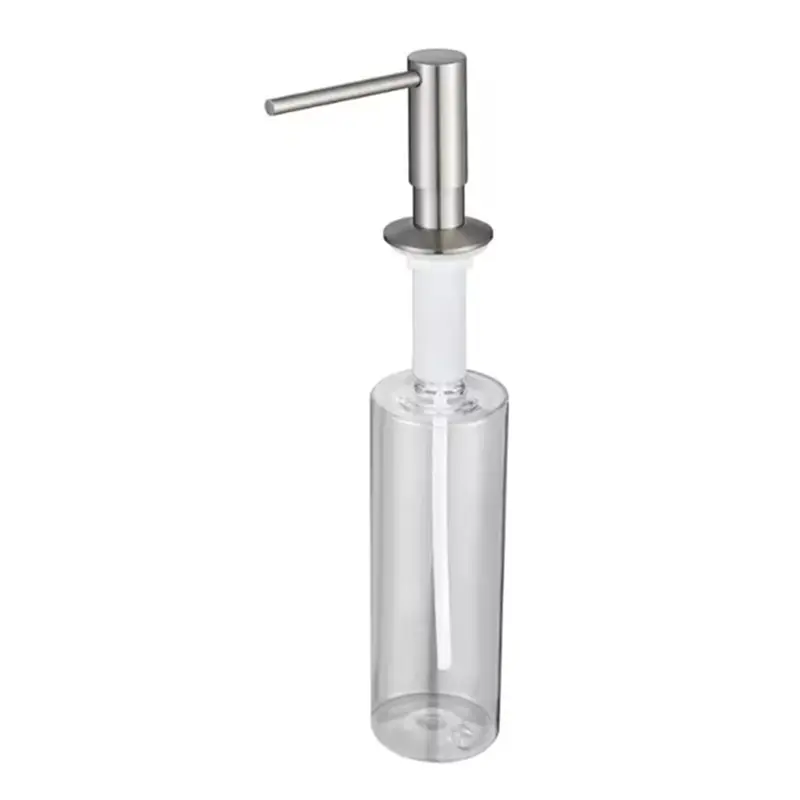 360 Degree Swivel Spout Soap Dispenser 10oz Chrome Kitchen Sink Detergent Pump Easy Refill Top Fill Liquid Soap Dispenser