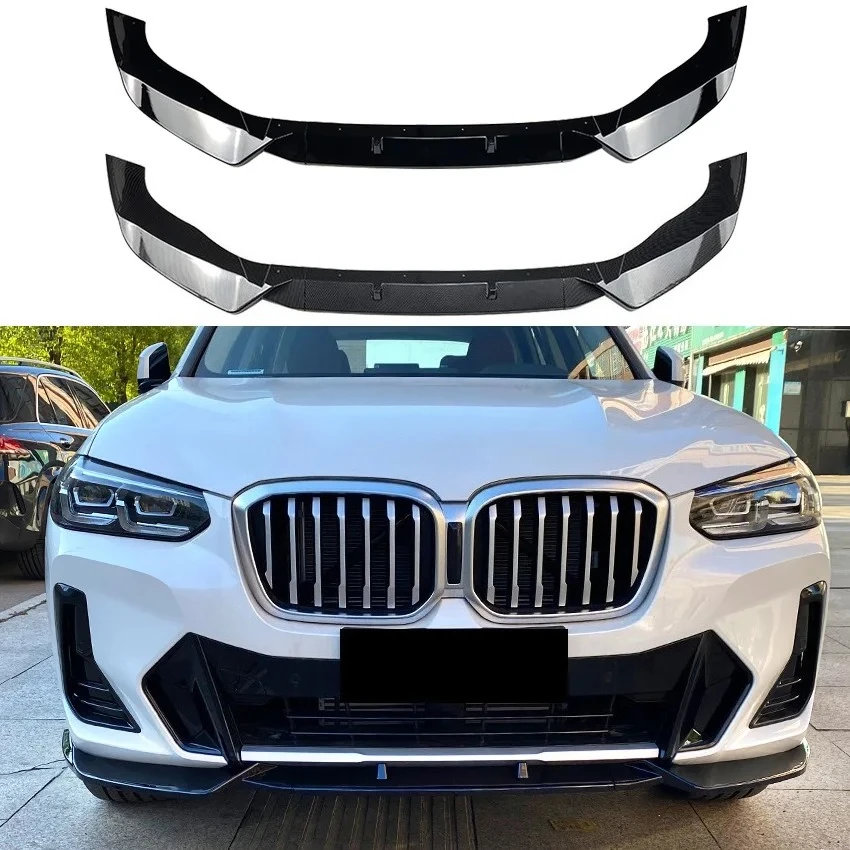

For BMW X3 G01 X4 G02 2022+ M Sport Front Bumper Lip Splitter Spoiler Chin Skirt Body Kit Exterior Styling Trim Upgrade Parts