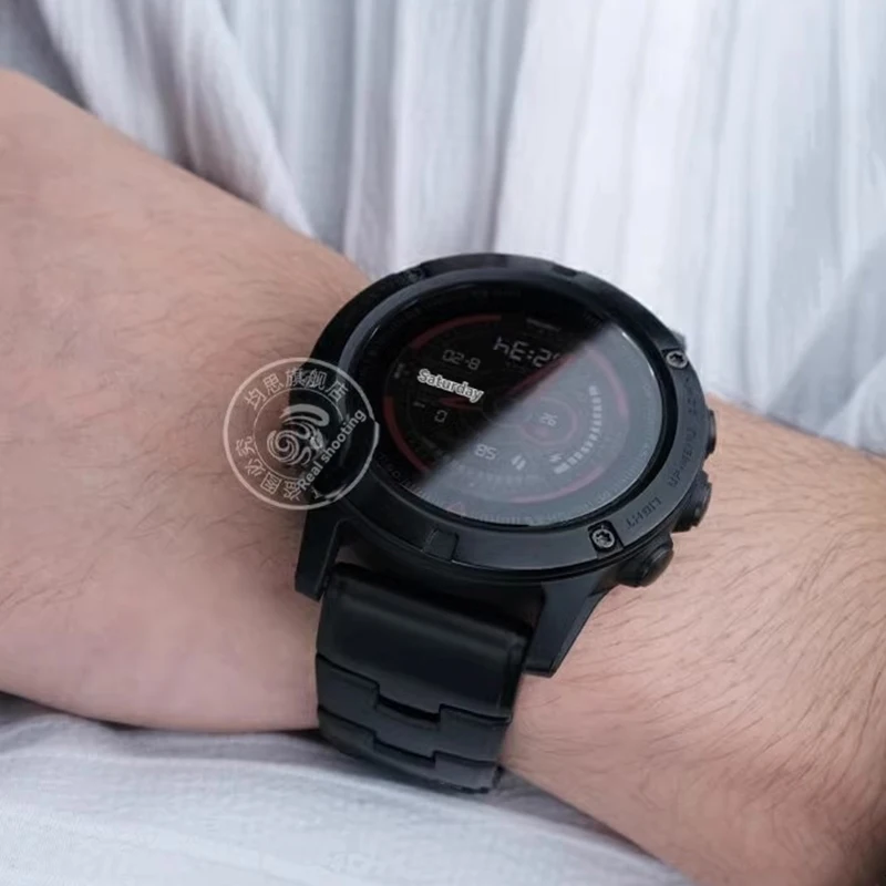 حزام ساعة من التيتانيوم لساعة Huami Amazift Falcon الرياضية الذكية في الهواء الطلق، سوار معصم من سبائك التيتانيوم سريع الإصدار