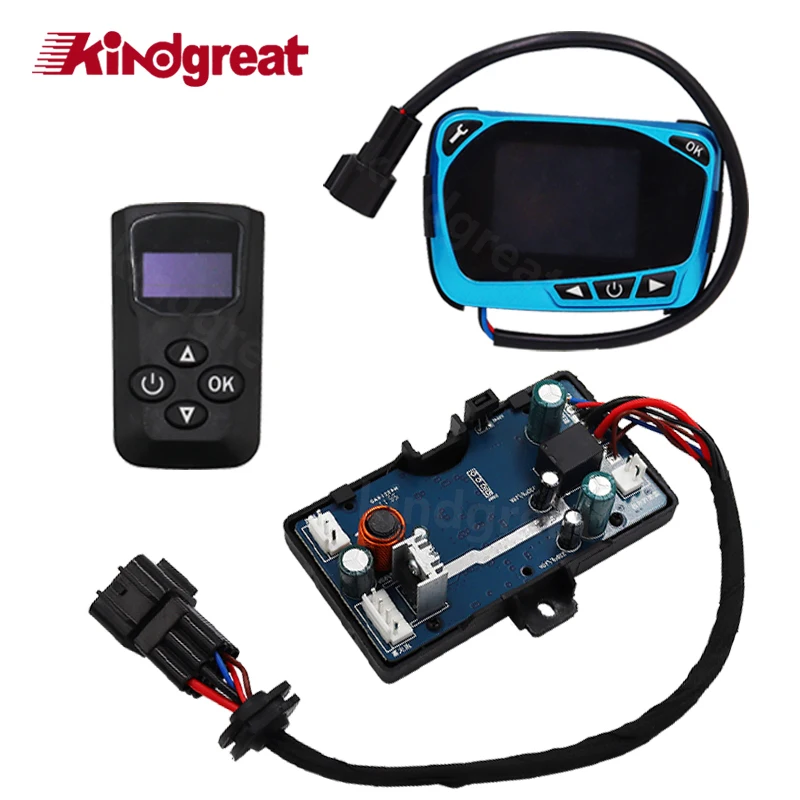 12V/24V 5KW 8KW All In One Diesel Air Heater LCD Monitor Switch + Remote Control + Controller Motherboard