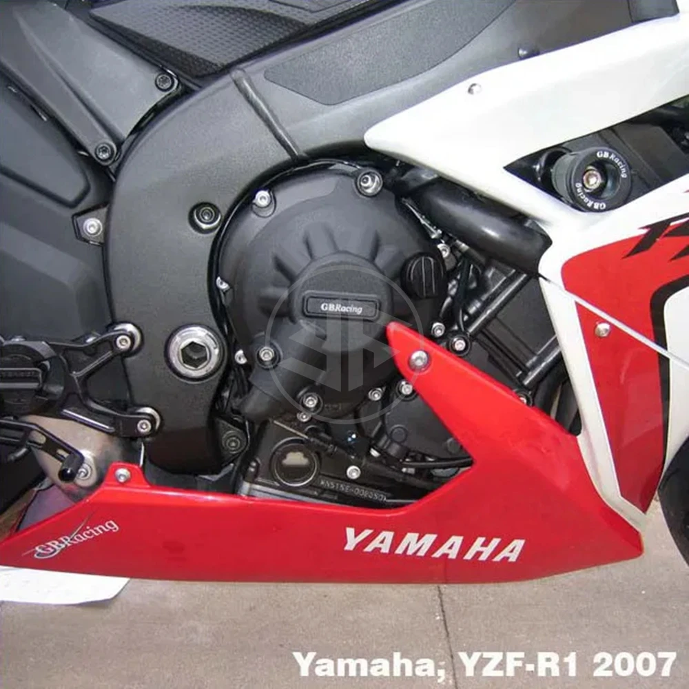 YZF-R1 Motorcycle Accessories For YAMAHA YZF-R1 2007 2008 GB Racing Secondary Engine Protection R1 Carbon Fiber Texture Cover