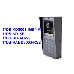 Hikvision DS-KD8003-IME1(B) IP Video Intercom Door Station Modular DS-KD-KP Entry Keypad DS-KD-ACW2 Wall Mount Bracket Raincover