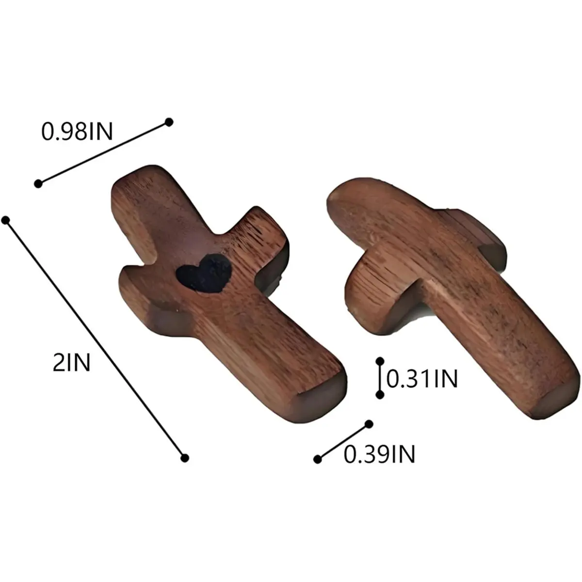 ABNP 8PCSCross , Encouragement Gift, Relieve Anxiety Comfort for Clutching, Clinging and Praying, Wooden Fidget