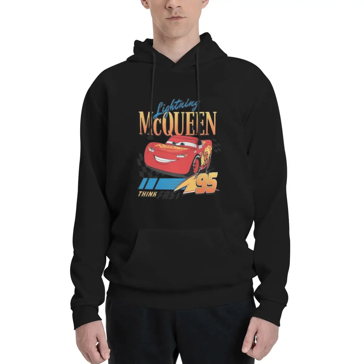 

New Arrivals Retro Lightning Mcqueen style hoodie print pullover sweatshirt hoodie Harajuku retro super sweatshirt high