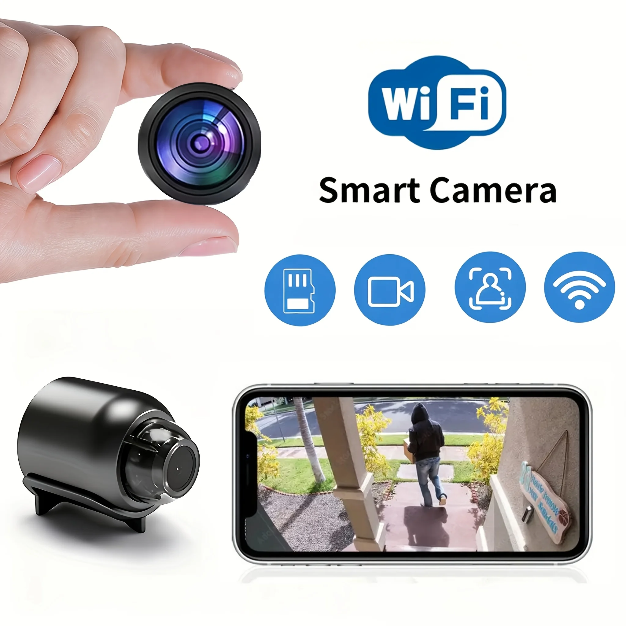 Mini Camera 1080P Clear Night Vision Lightweight Portable Premium Cams Motion Detection Wireless WiFi Surveillance Camera