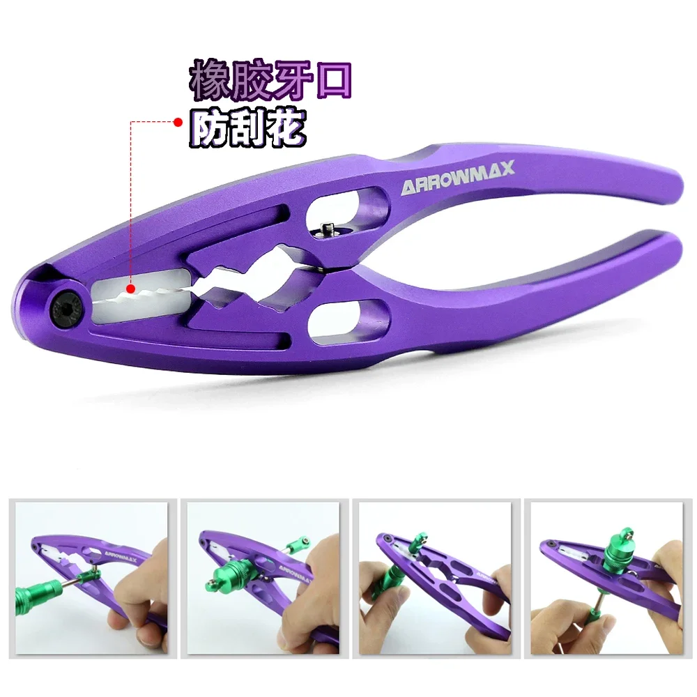 

1PC 6-in-1 Metal Shock Absorber Pliers Tool for 1/8 1/10 RC Crawler Car Rod Ball Clamp, Compatible with Traxxas 94111 Axial XV01