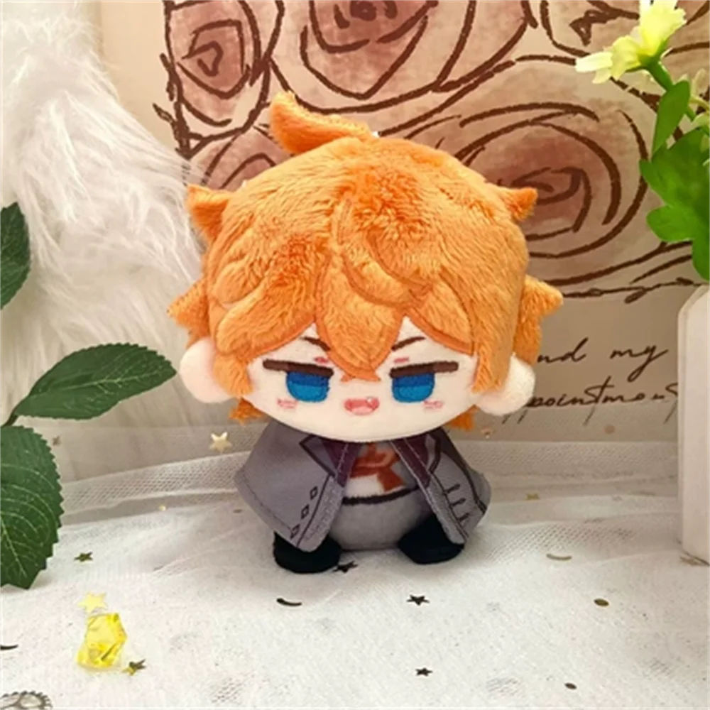 Genshin Impact Kunikuzushi Alhaitham Zhongli Tartaglia Dottore Plush Keychain 10cm Doll Body Toy Cosplay Anime Bag Accessories