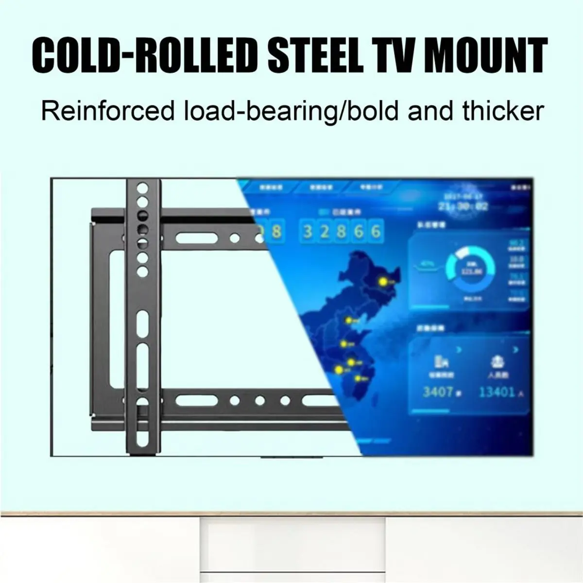 DT85 HOT Universal TV Bracket Low Profile TV Wall Mount Fixed for Most 14